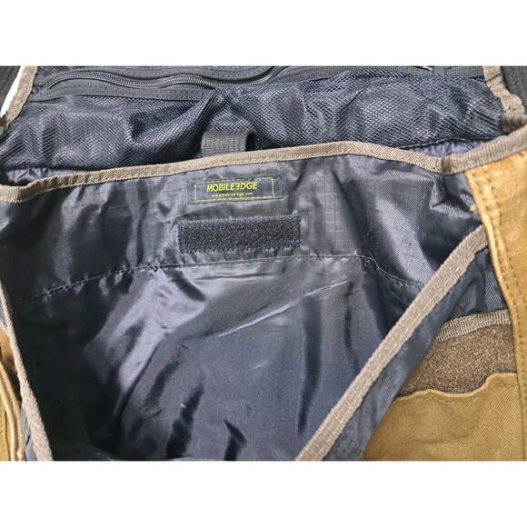 Mobile Edge Canvas Laptop Messenger Briefcase Crossbody Bag Brown School Carry - Picture 10 of 13